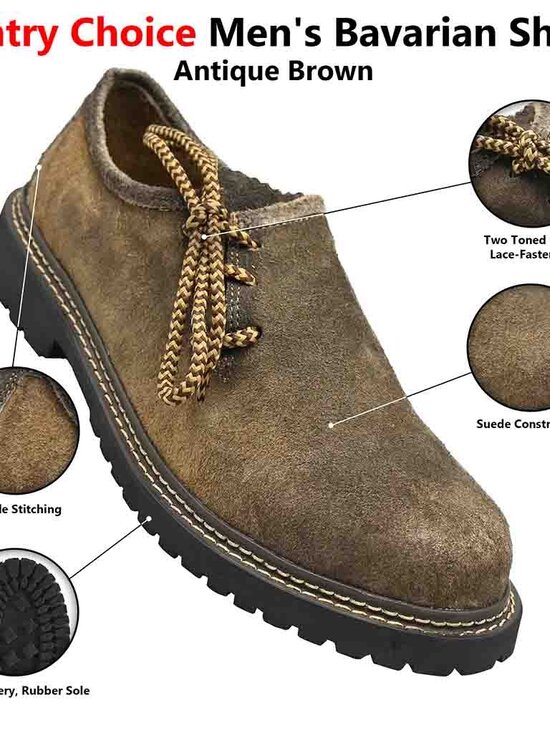 Traditional German Shoes Men’s Bavarian Lederhosen Style Oktoberfest Footwear main image 8